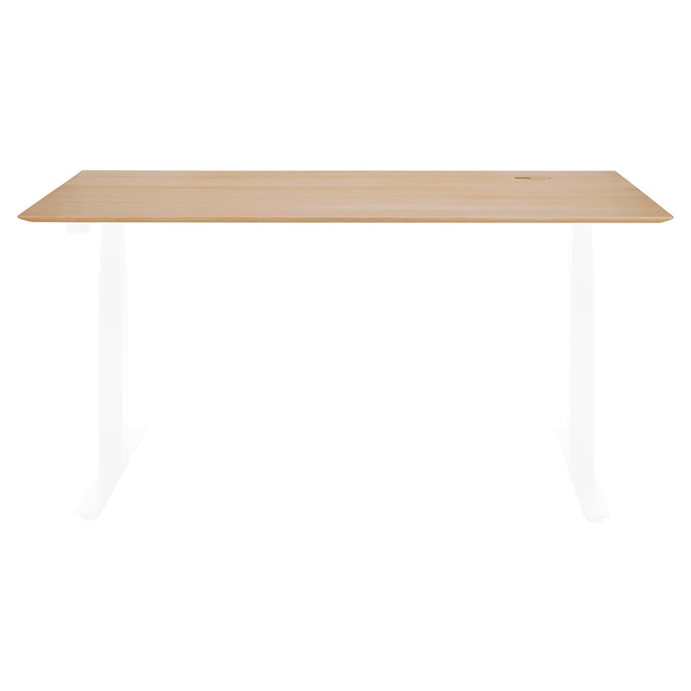 Bok Adjustable Desk Table Top - Oak, With Cable Management