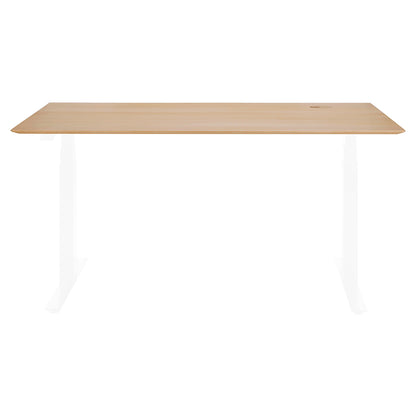 Bok Adjustable Desk Table Top - Oak, With Cable Management