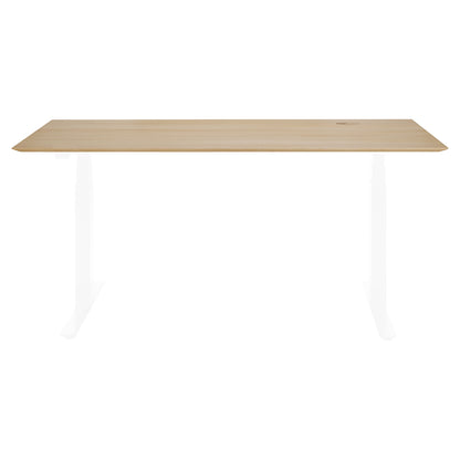 Bok Adjustable Desk Table Top - Oak, With Cable Management