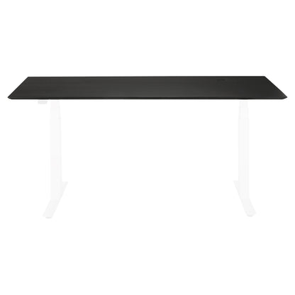 Bok Adjustable Desk Table Top - Black Oak, With Cable Management