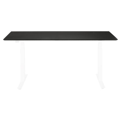 Bok Adjustable Desk Table Top - Black Oak, With Cable Management