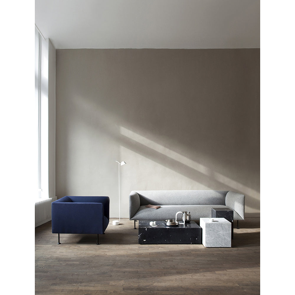 Plinth Low Marble Table - Black