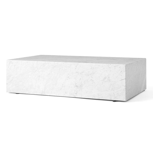 Plinth Low Marble Table - White