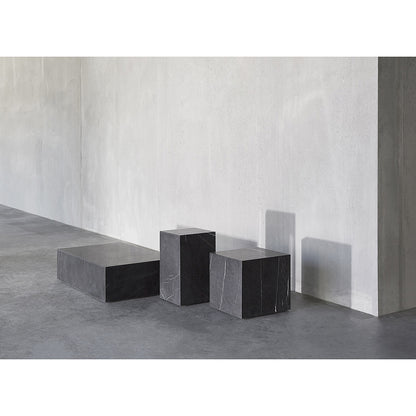 Plinth Tall Marble Table - Black