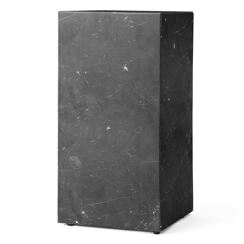 Plinth Tall Marble Table - Black