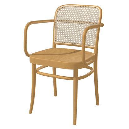 811 Arm Chair Cane Back - Wood