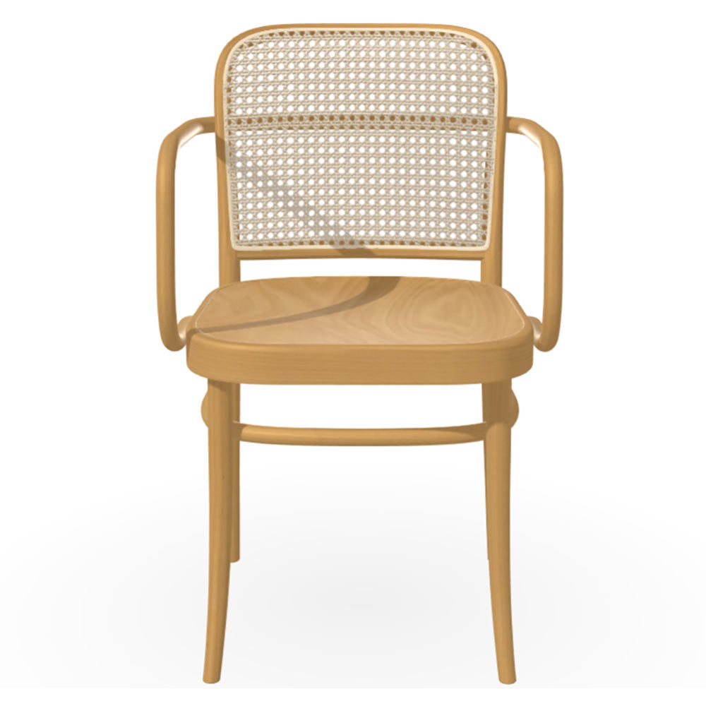 811 Arm Chair Cane Back - Wood