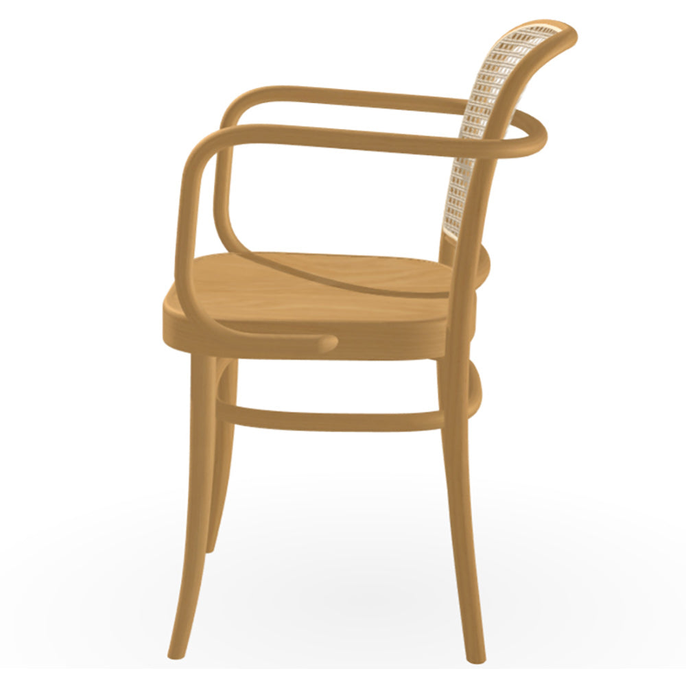 811 Arm Chair Cane Back - Wood
