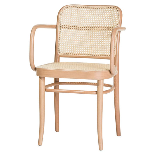 811 Arm Chair Cane - Wood