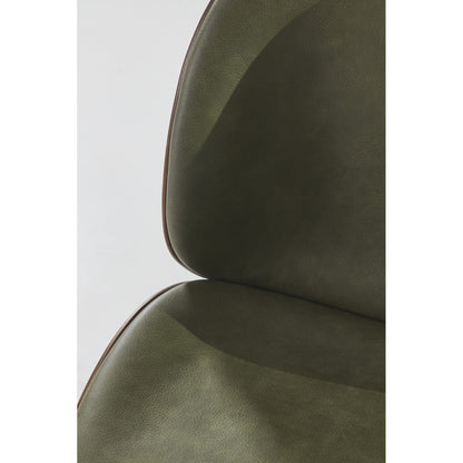 Beetle Front Upholstered Dining Chair - Veneer Shell, Conic Base