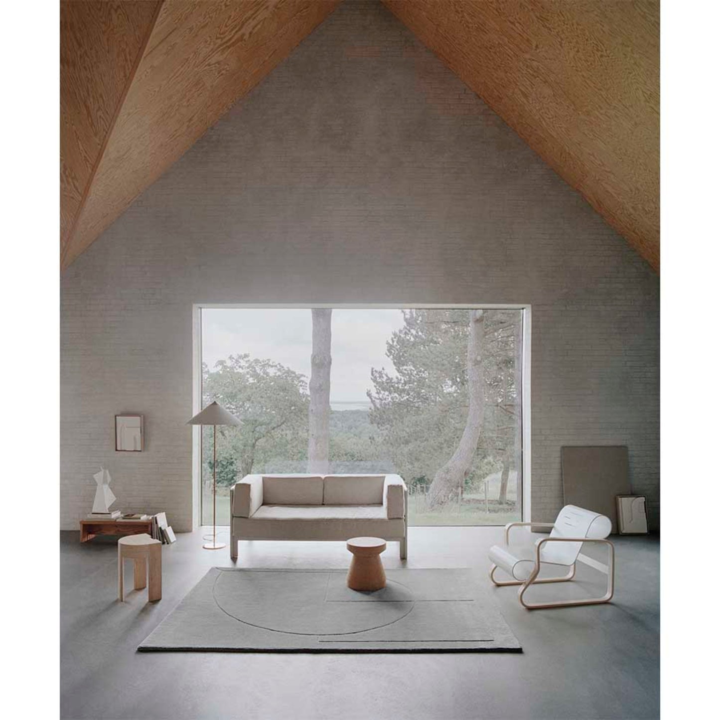 Lineal Poem Rug - Moss