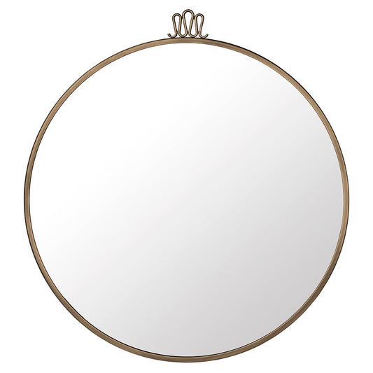 Randaccio Antique Brass Round Mirror