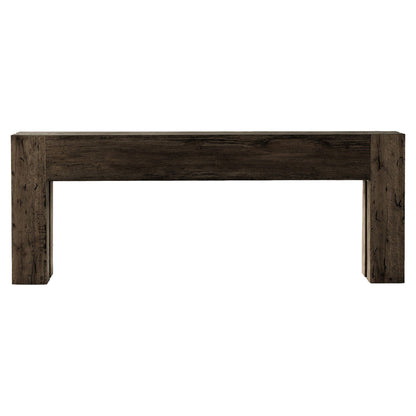 Abaso Console Table - Ebony Rustic Wormwood Oak