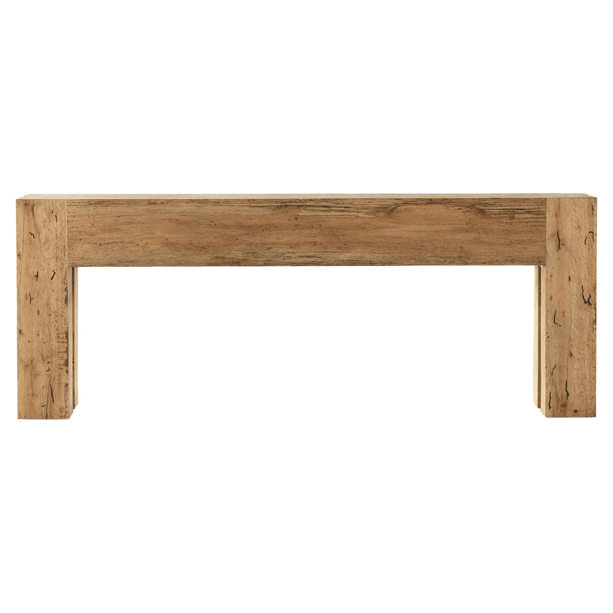 Abaso Console Table - Rustic Wormwood Oak