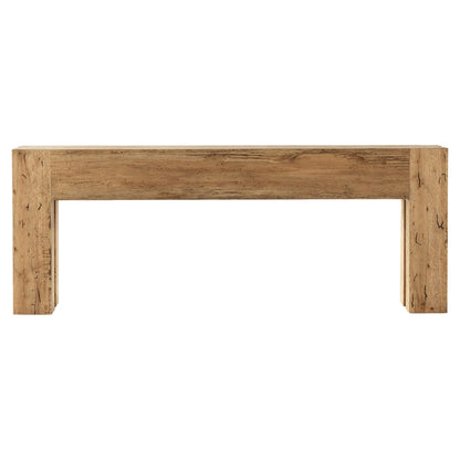 Abaso Console Table - Rustic Wormwood Oak