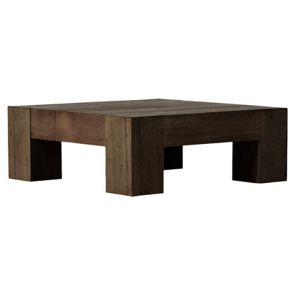 Abaso Rectangular Coffee Table - Ebony Rustic Wormwood Oak - 40"W