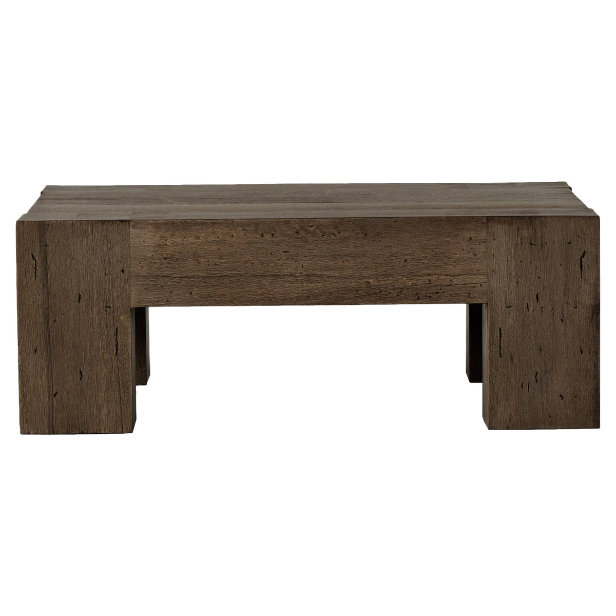Abaso Rectangular Coffee Table - Ebony Rustic Wormwood Oak - 40"W