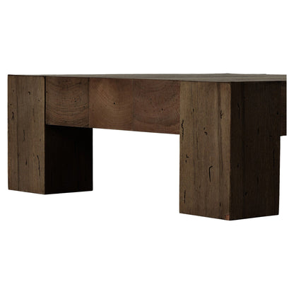Abaso Rectangular Coffee Table - Ebony Rustic Wormwood Oak - 40"W