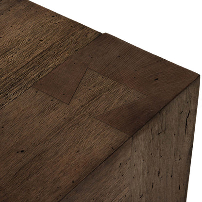 Abaso Rectangular Coffee Table - Ebony Rustic Wormwood Oak - 40"W