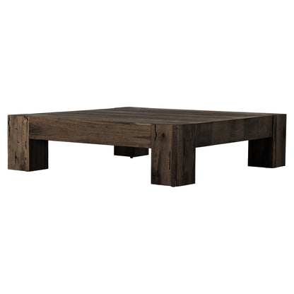 Abaso Rectangular Coffee Table - Ebony Rustic Wormwood Oak - 55"W