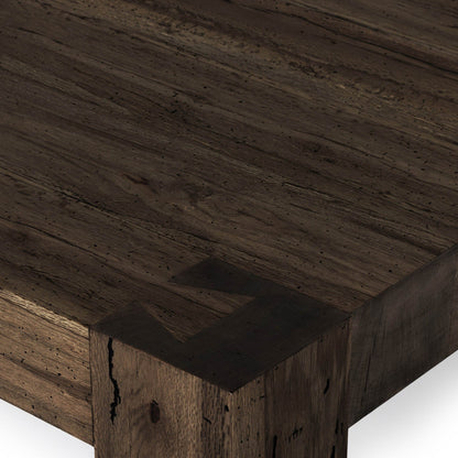Abaso Rectangular Coffee Table - Ebony Rustic Wormwood Oak - 55"W