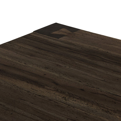 Abaso Rectangular Coffee Table - Ebony Rustic Wormwood Oak - 55"W