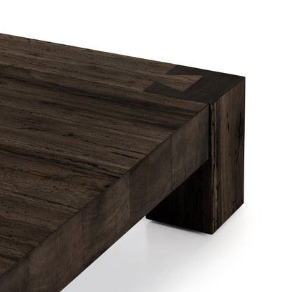Abaso Rectangular Coffee Table - Ebony Rustic Wormwood Oak - 55"W