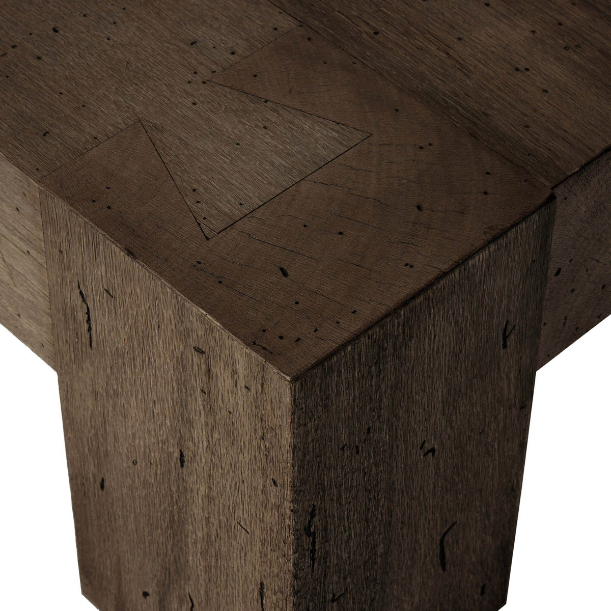 Abaso Rectangular Coffee Table - Ebony Rustic Wormwood Oak - 70"W