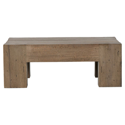 Abaso Rectangular Coffee Table - Rustic Wormwood Oak - 40"W