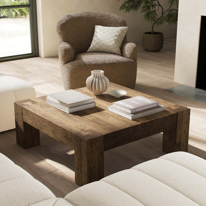 Abaso Rectangular Coffee Table - Rustic Wormwood Oak - 40"W