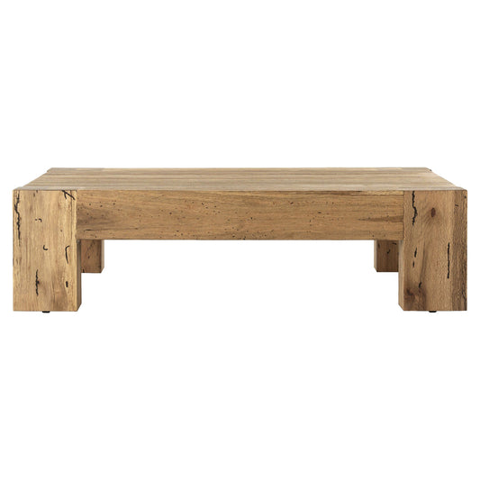 Abaso Rectangular Coffee Table - Rustic Wormwood Oak - 55"W