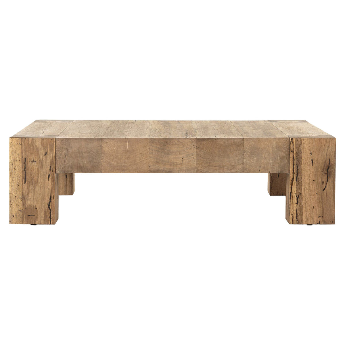 Abaso Rectangular Coffee Table - Rustic Wormwood Oak - 55"W