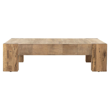 Abaso Rectangular Coffee Table - Rustic Wormwood Oak - 55"W