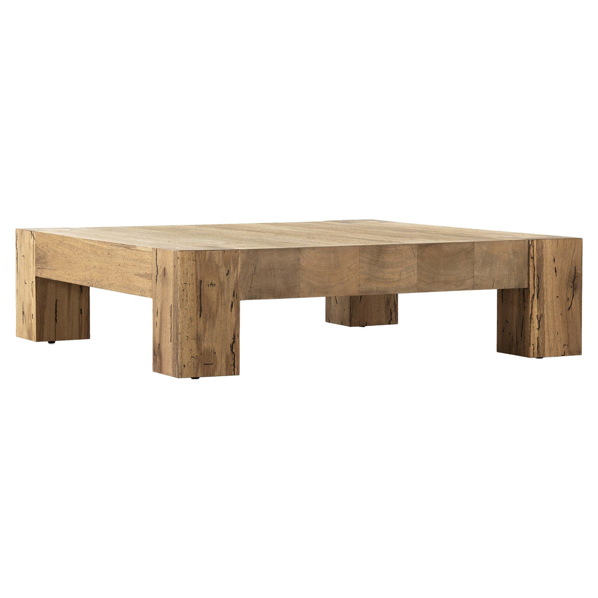 Abaso Rectangular Coffee Table - Rustic Wormwood Oak - 55"W