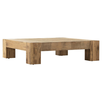 Abaso Rectangular Coffee Table - Rustic Wormwood Oak - 55"W