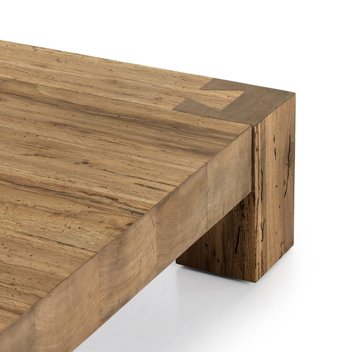 Abaso Rectangular Coffee Table - Rustic Wormwood Oak - 55"W
