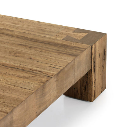 Abaso Rectangular Coffee Table - Rustic Wormwood Oak - 55"W