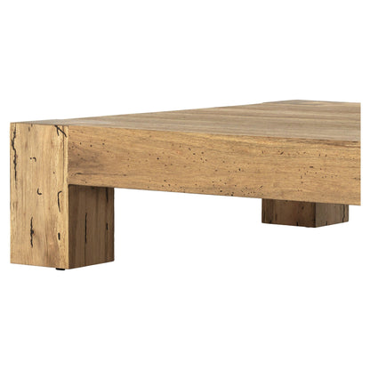 Abaso Rectangular Coffee Table - Rustic Wormwood Oak - 55"W