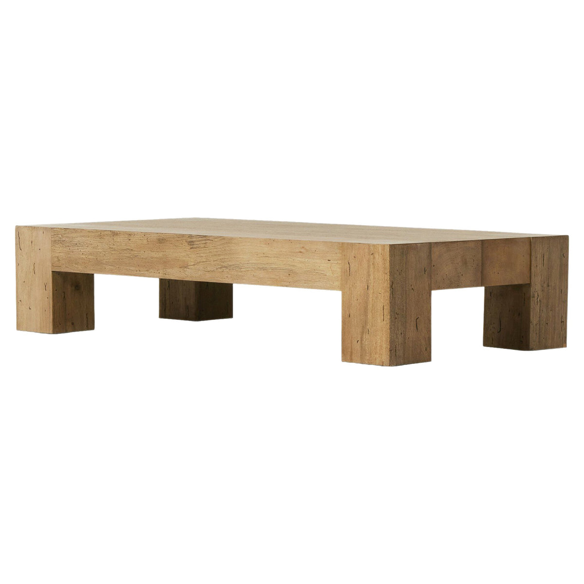Abaso Rectangular Coffee Table - Rustic Wormwood Oak - 70"W