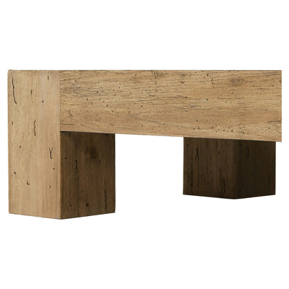 Abaso Rectangular Coffee Table - Rustic Wormwood Oak - 70"W