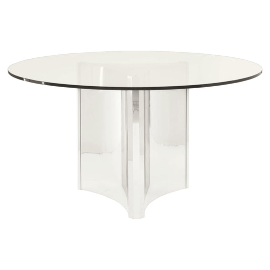 Abbott Round Dining Table - Stainless Steel