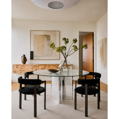 Abbott Round Dining Table - Stainless Steel