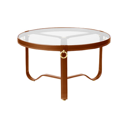 Adnet Medium Coffee Table - Tan Leather