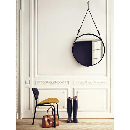 Adnet Round Wall Mirror - Tan