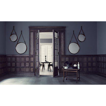 Adnet Round Wall Mirror - Tan