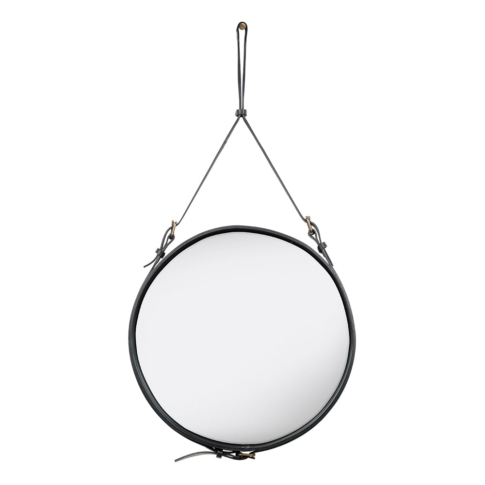 Adnet Round Wall Mirror - Black