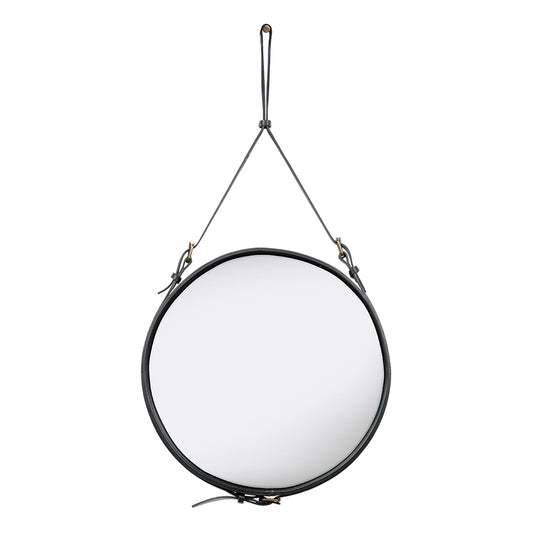Adnet Round Wall Mirror - Black
