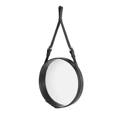 Adnet Round Wall Mirror - Black