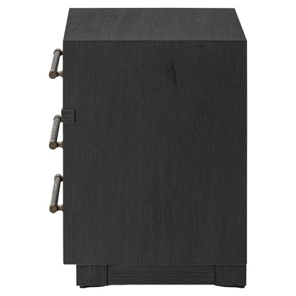 Adolfo Nightstand - Modern Black Ash