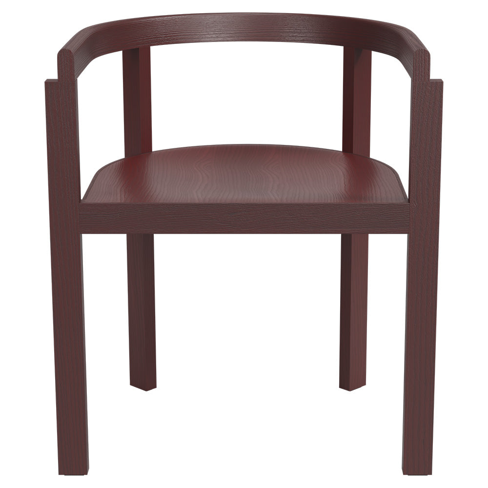 After Arm Chair - Ash Burgundy